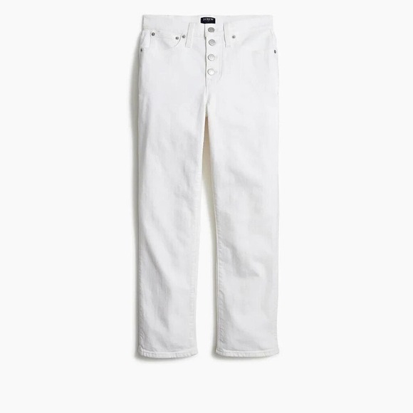 J Crew Jeans Essential Sraight WHITE jean in all-day stretch Size 32 Petite - Picture 5 of 6